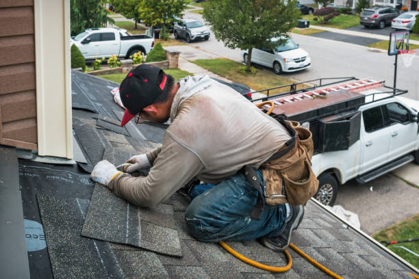 Professional Emergency Roof Repair technician working in Orbisonia, PA